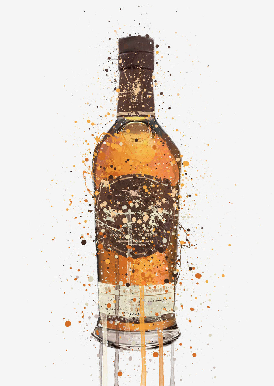 Whisky Bottle Wall Art Print 'Highland Monarch'