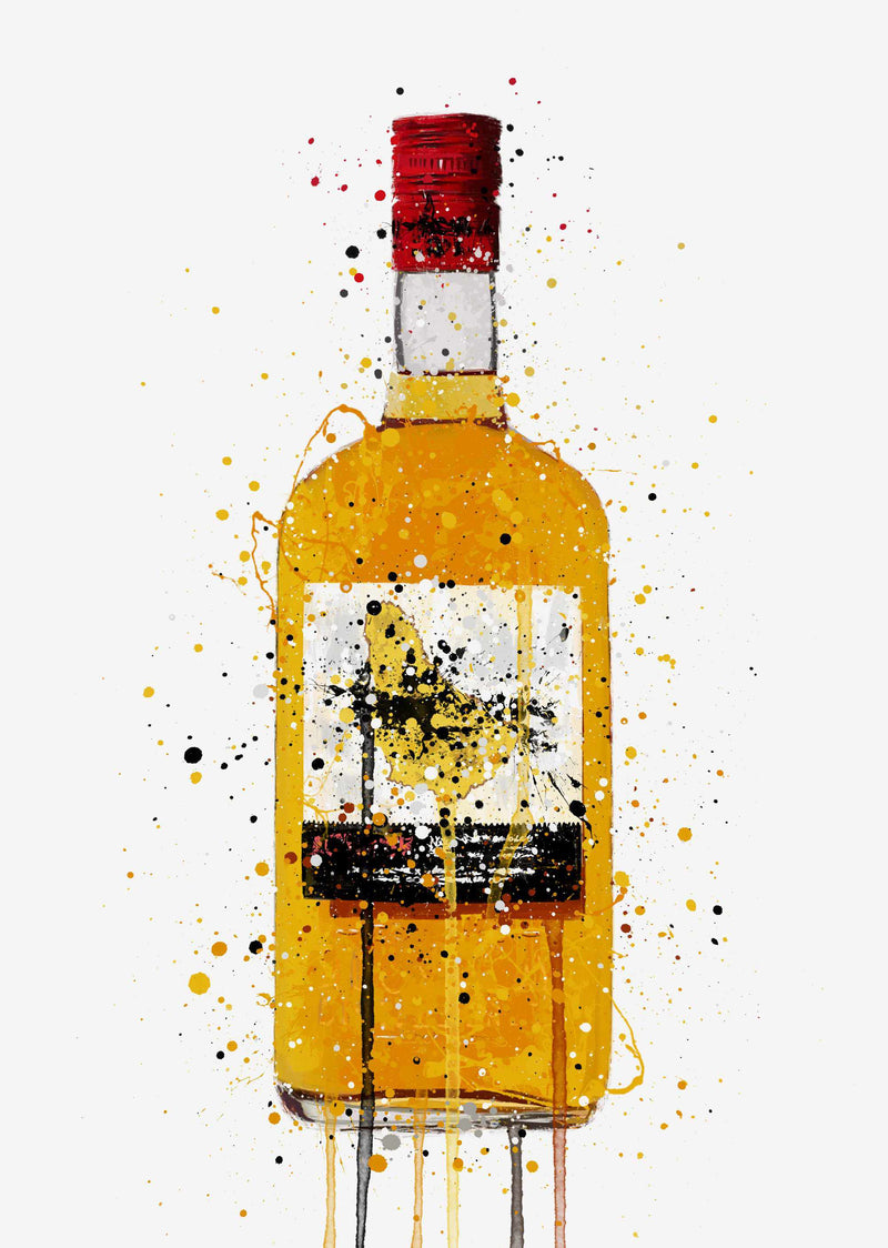Rumflasche Wandbild 'Treasure Island'