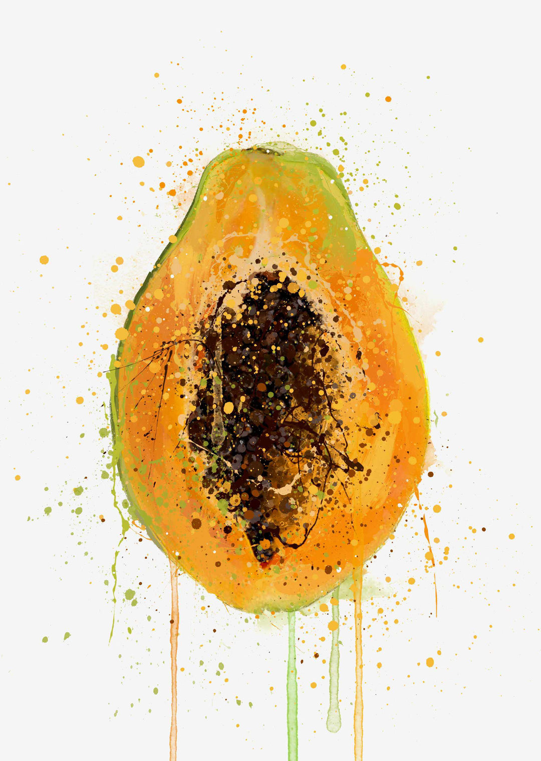 Papaya-Frucht-Wand-Kunstdruck