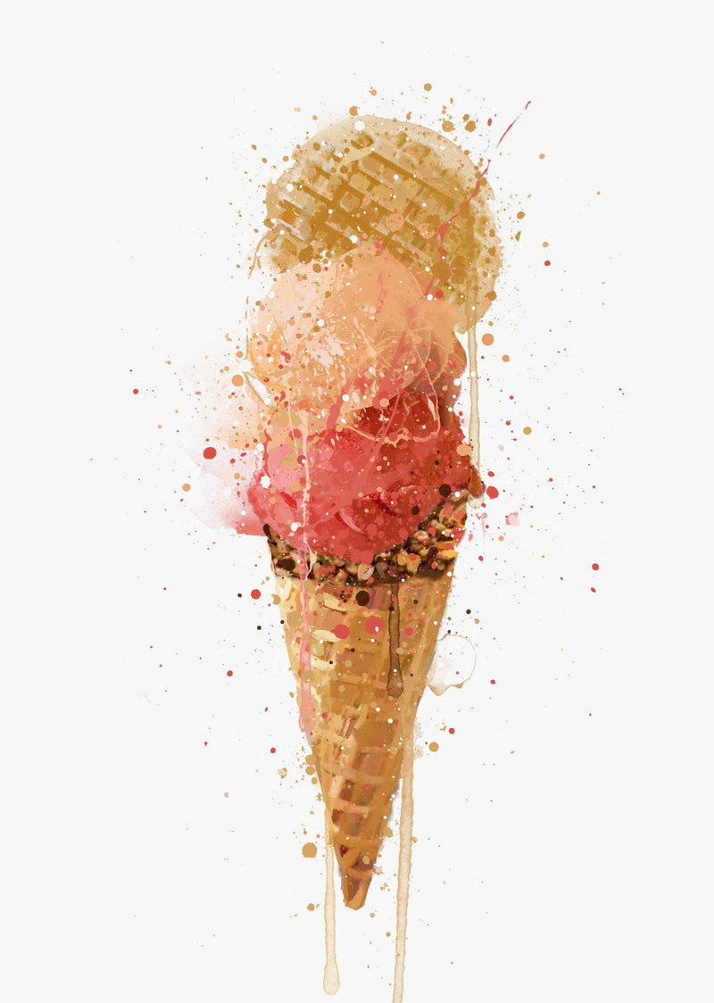 Ice Cream Wall Art Print 'Gelato'
