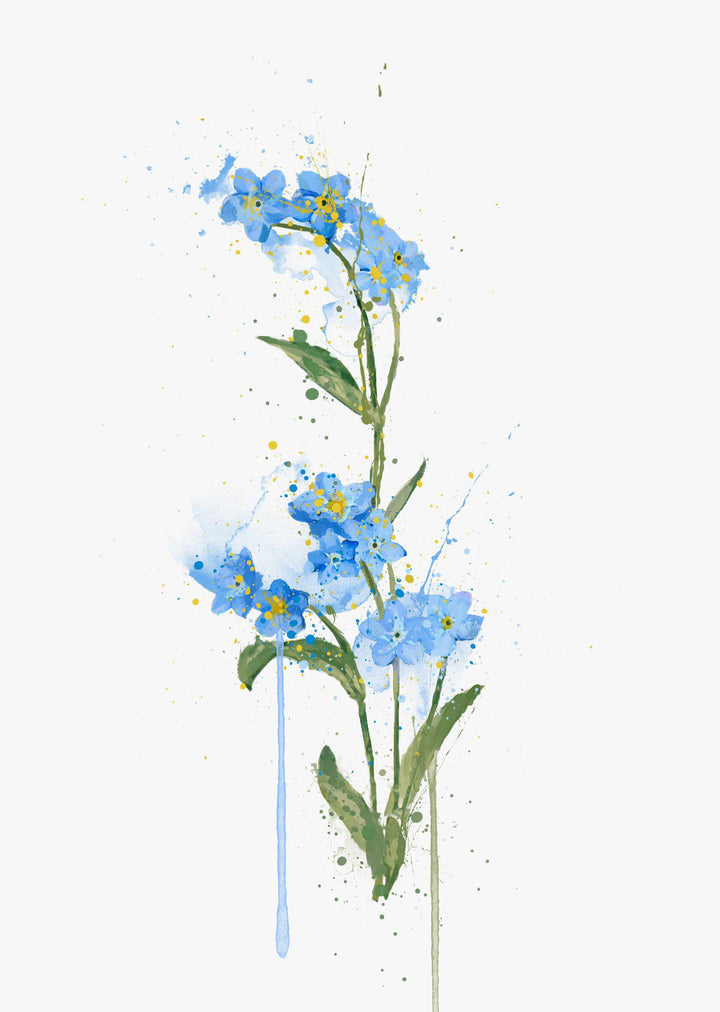 Flower Wall Art Print ‘Forget Me Not'