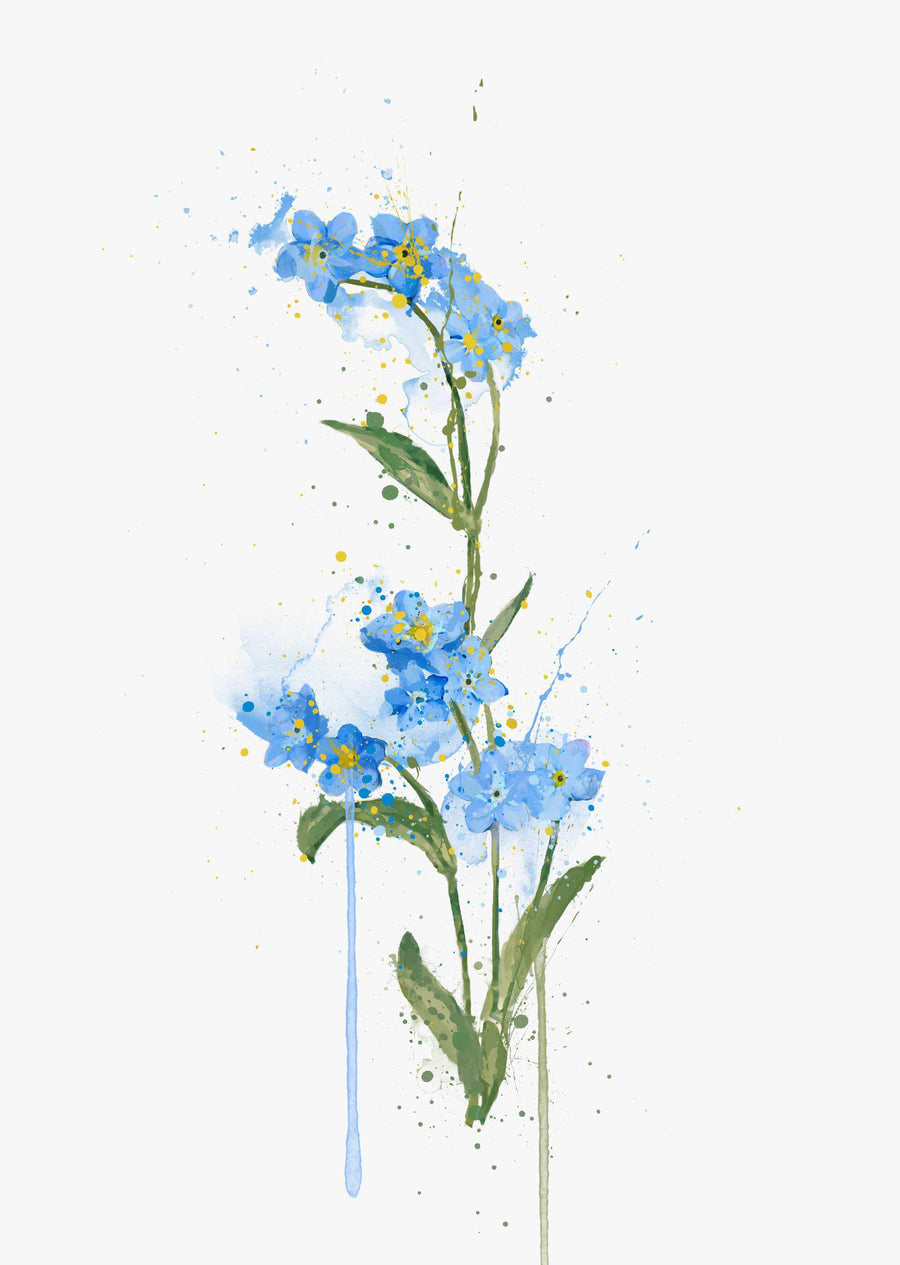 Flower Wall Art Print ‘Forget Me Not'