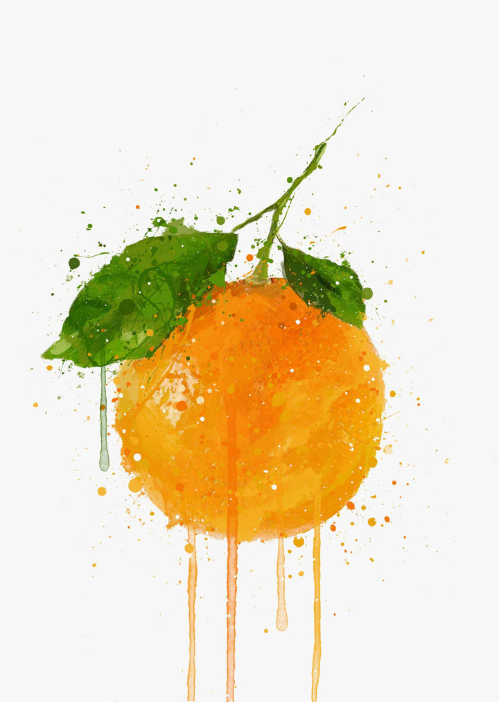Whole Orange Fruit Wall Art Print