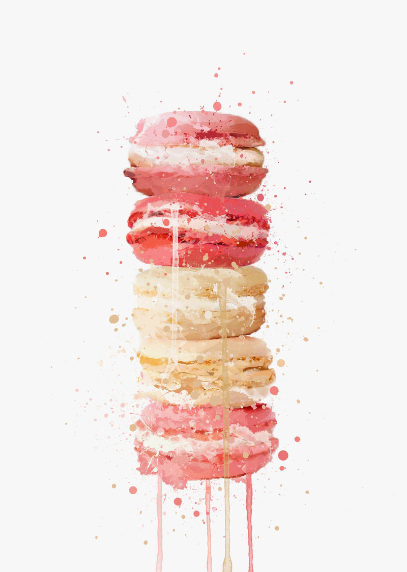 Patisserie Wall Art Print ‘Macaron Stack’
