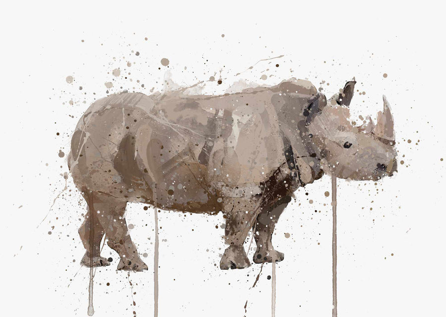 Nashorn-Wand-Kunstdruck