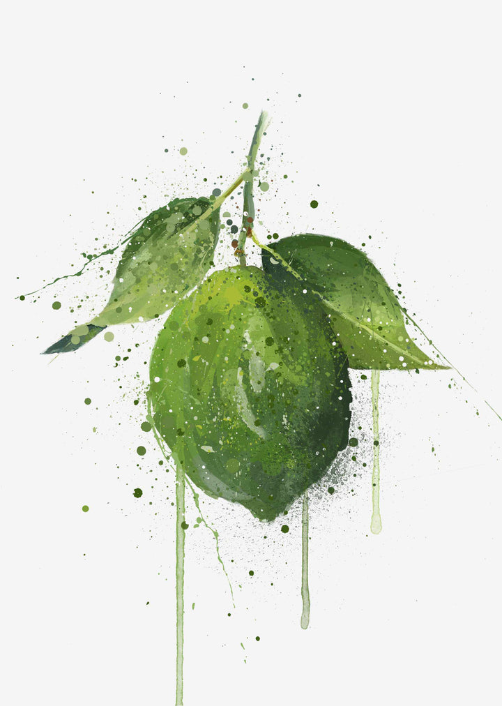 Ganze Limettenfrucht-Wand-Kunstdruck