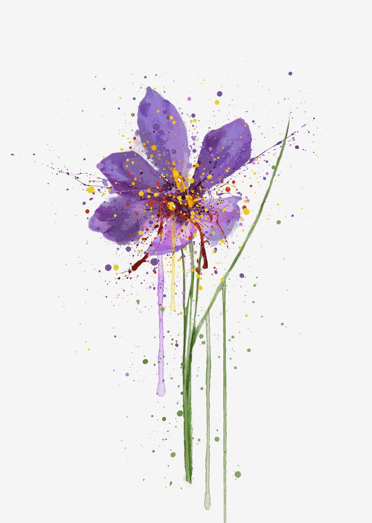 Blumen Wandbild 'Safran'