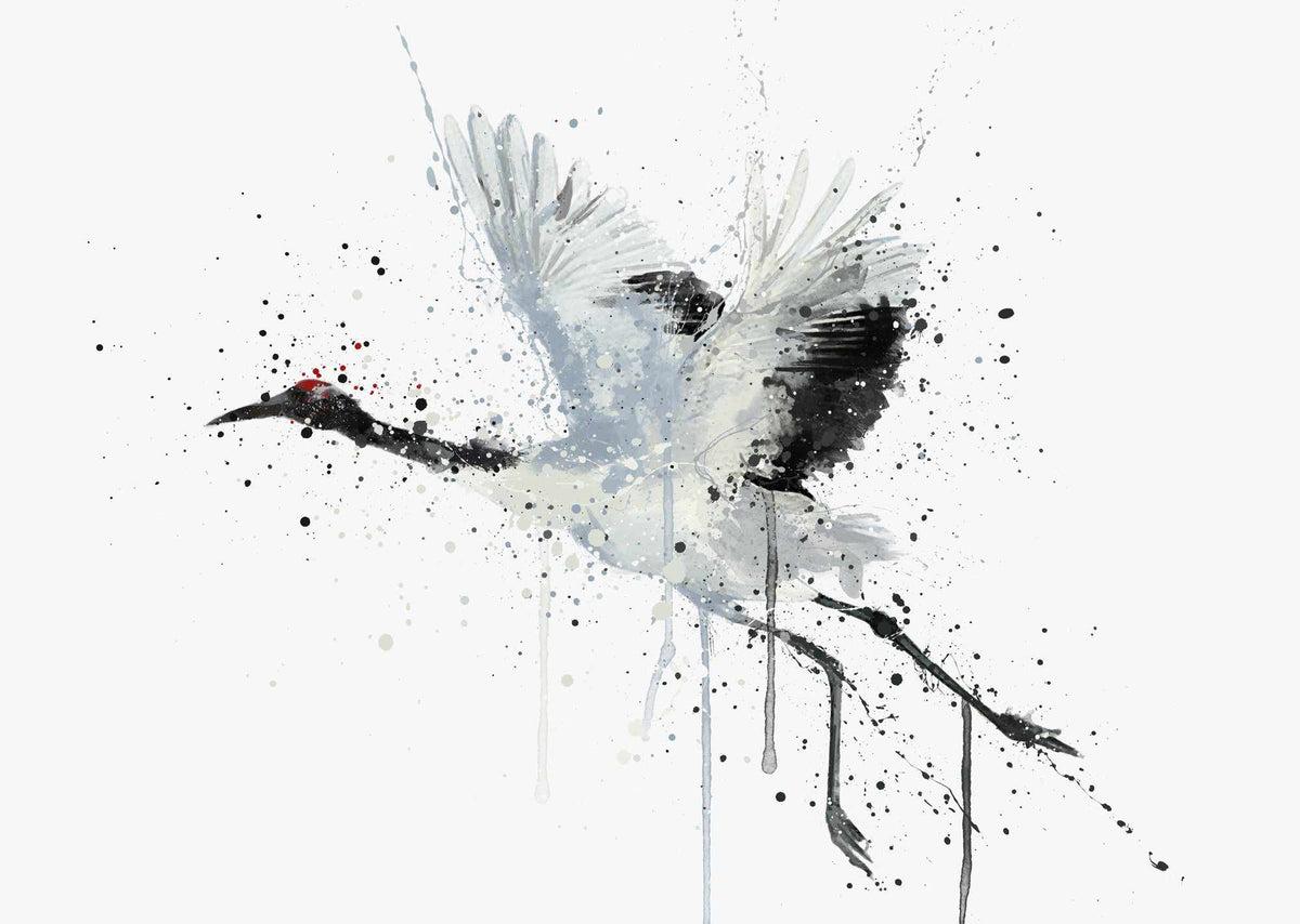 Kran Vogel Wand Kunstdruck