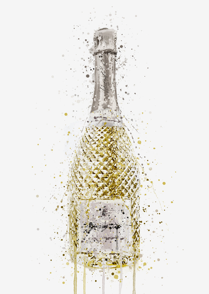 Prosecco Flasche Wandbild 'Opulence'