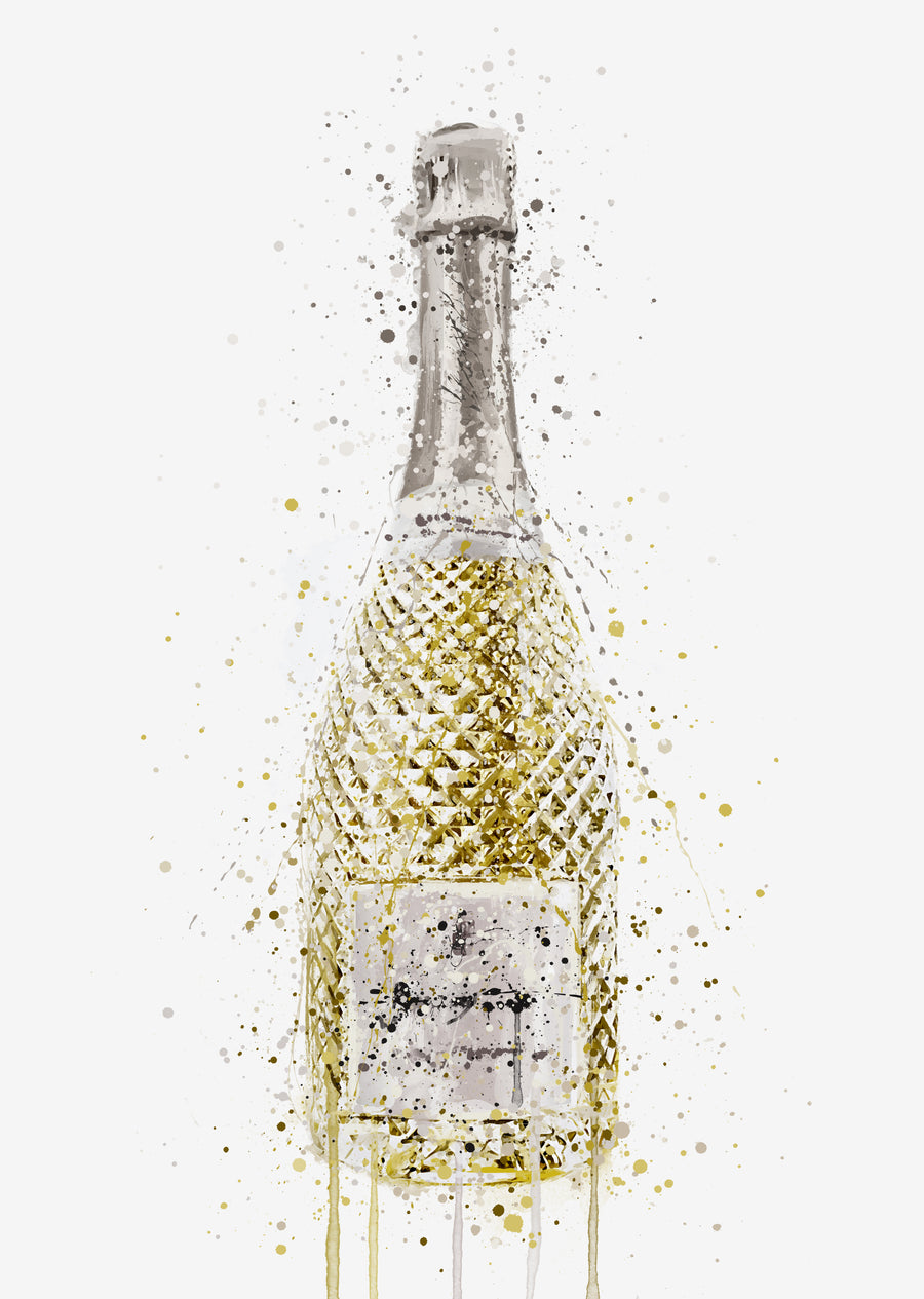 Prosecco Flasche Wandbild 'Opulence'
