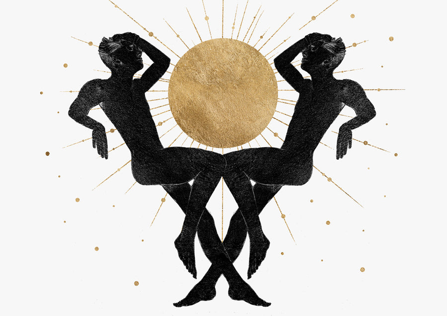 Renaissance Inspired Male Figurative Wall Art Print 'Black Mirror'