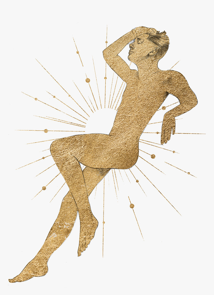 Renaissance Inspired Male Figurative Artwork Wall Art Print 'Eros (Left)'