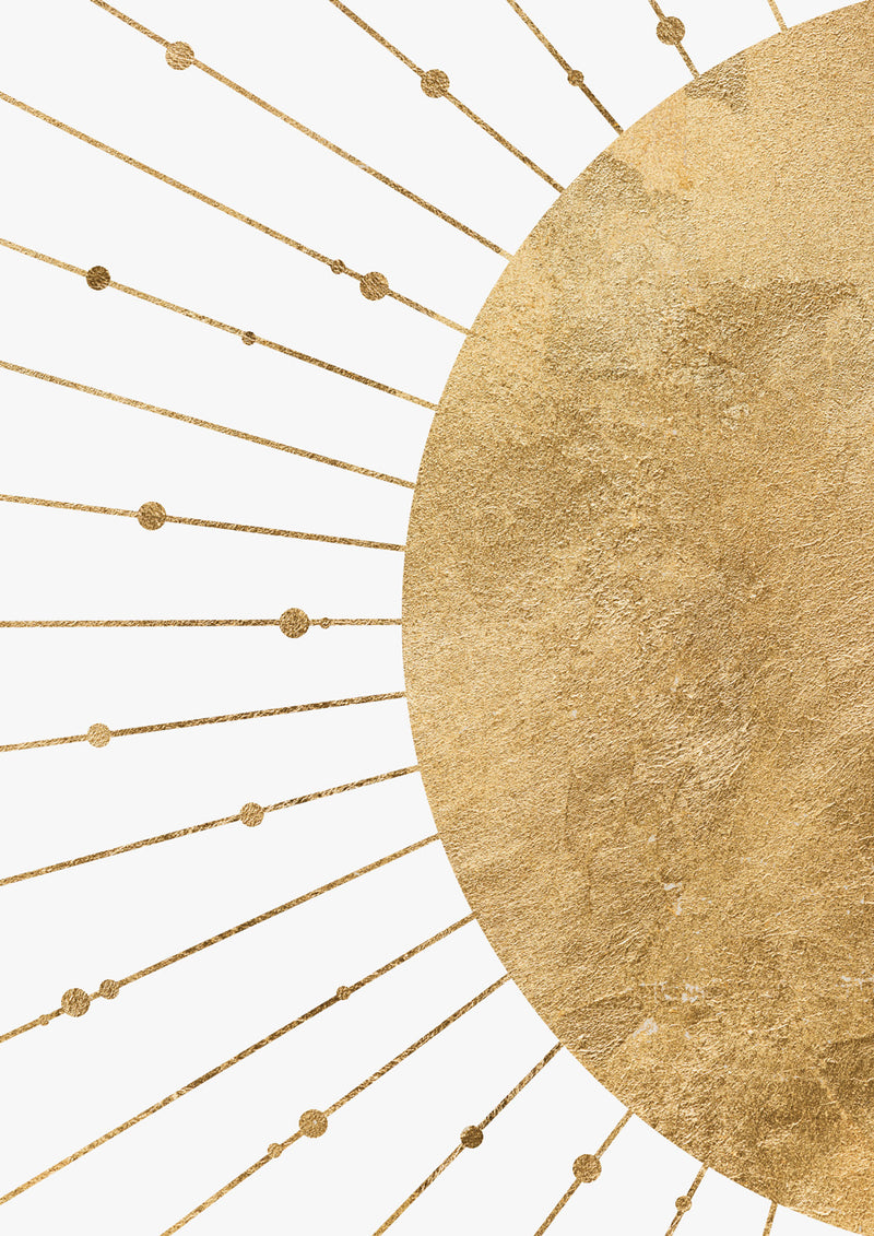 Large Gold Abstract Artwork Gold Moon Wall Art Print 'Sun Rise', Modern Abstract, Large Abstract Art, Abstract Wall Decor