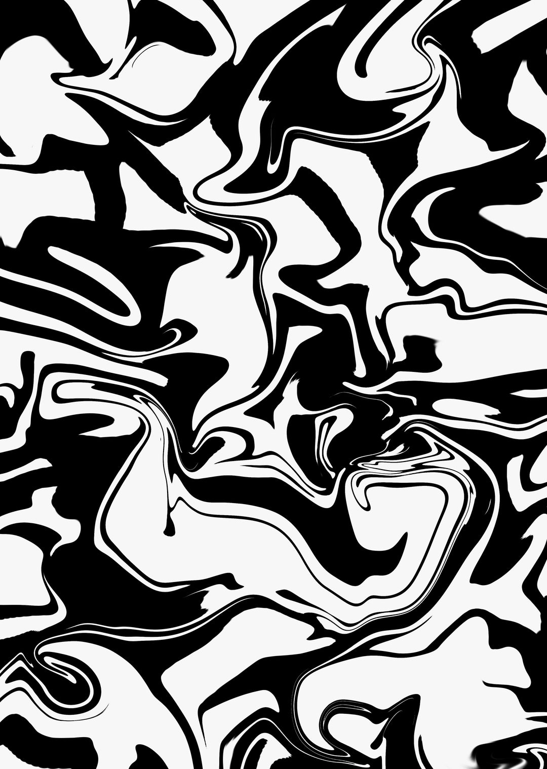 Black and White Marble Abstract Wall Art Print