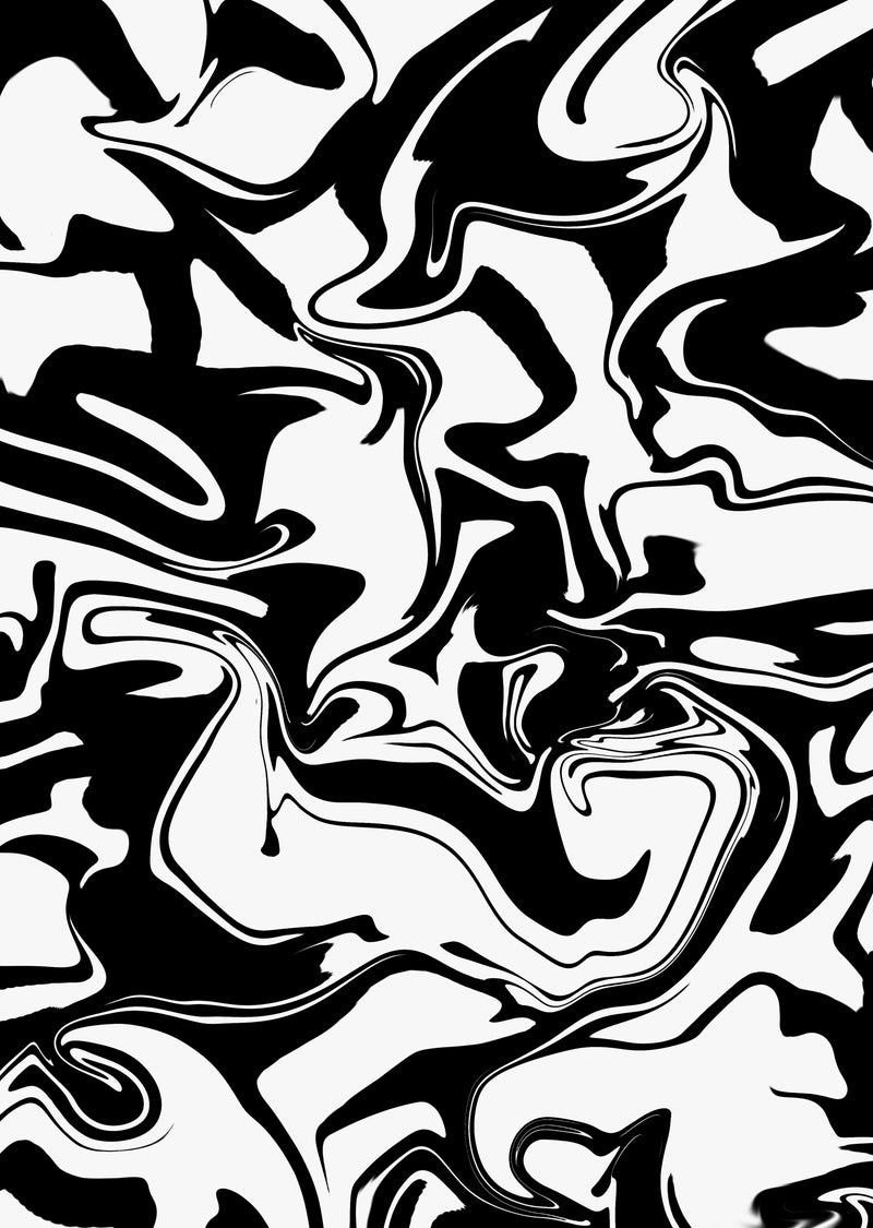 Black and White Marble Abstract Wall Art Print