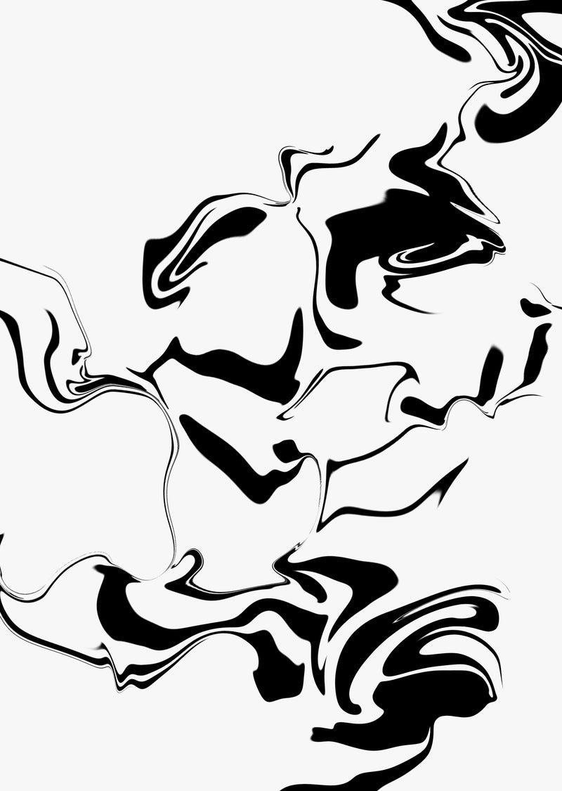 Black and White Abstract Wall Art Print (2)