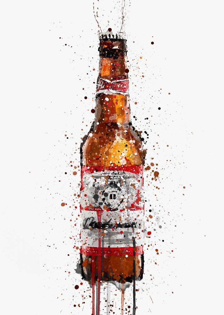 Beer Bottle Wall Art Print 'Amber'-We Love Prints
