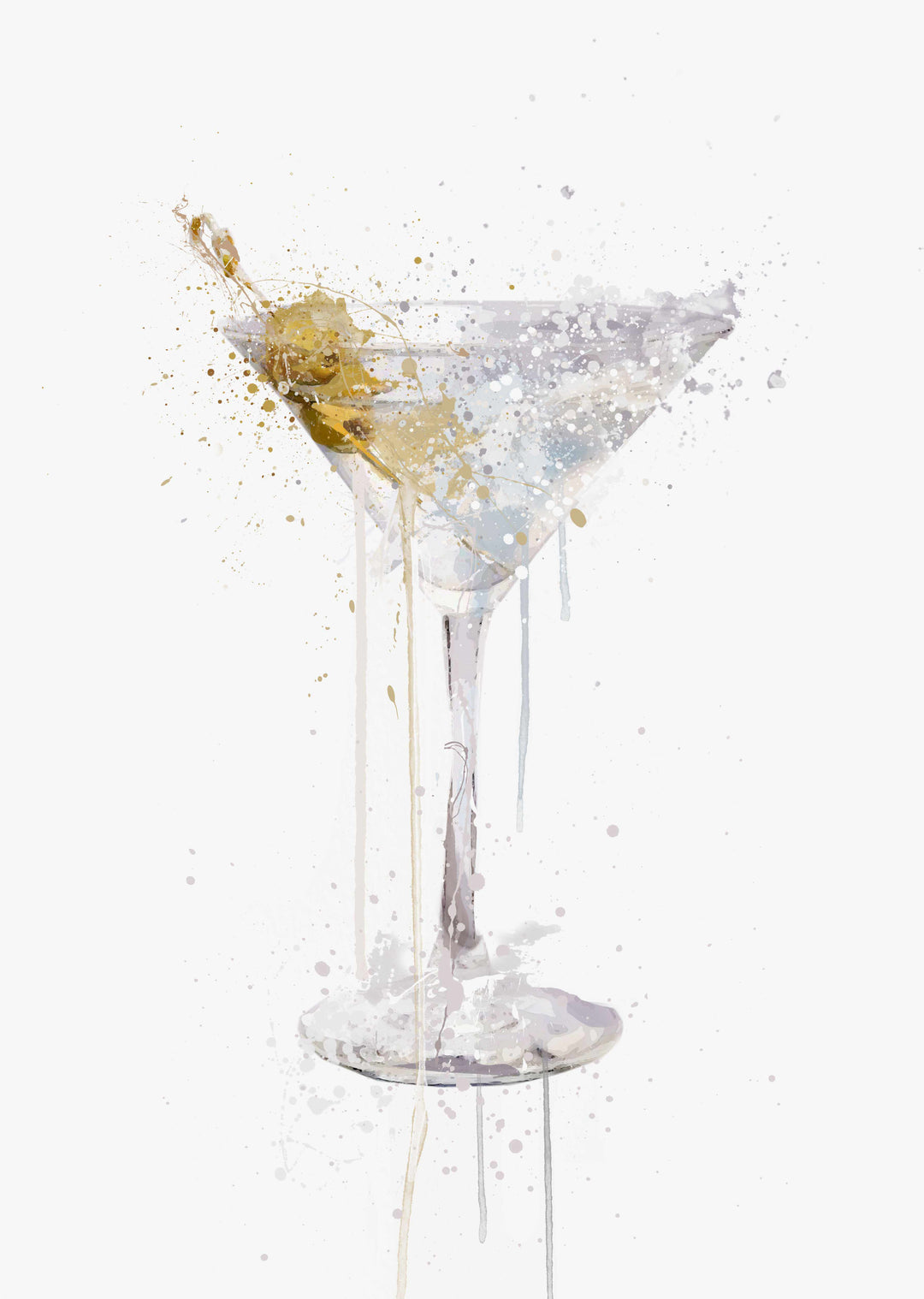 Dry Martini Cocktail Wall Art Print-We Love Prints