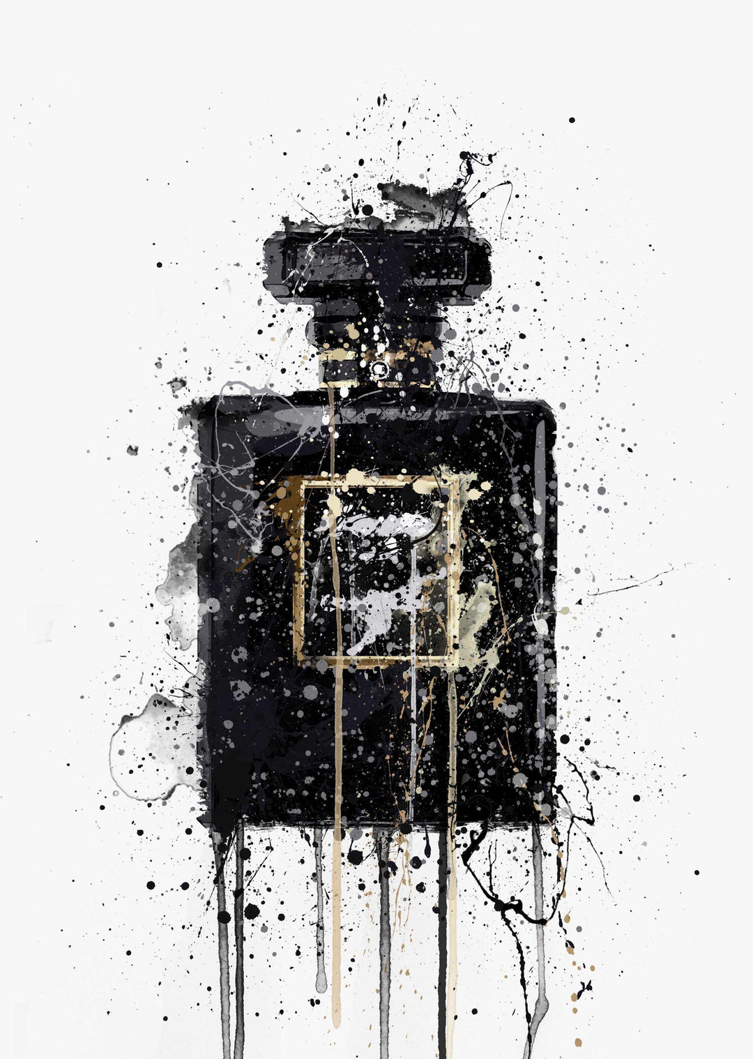Fragrance Bottle Wall Art Print 'Midnight Black'-We Love Prints