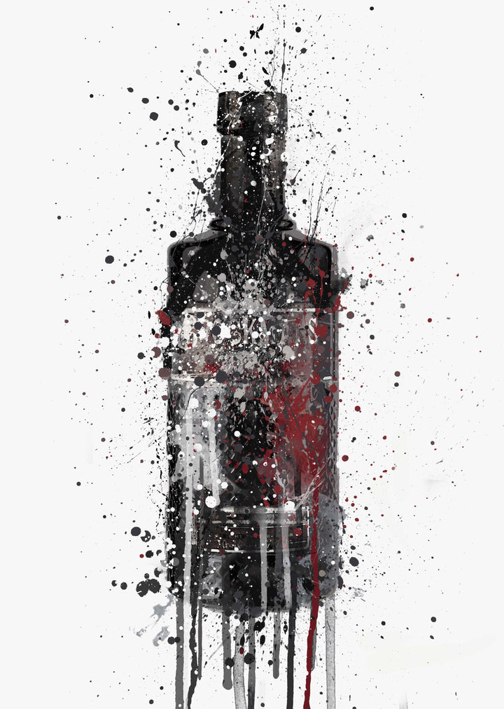 Gin Bottle Wall Art Print 'Dark Sky'-We Love Prints
