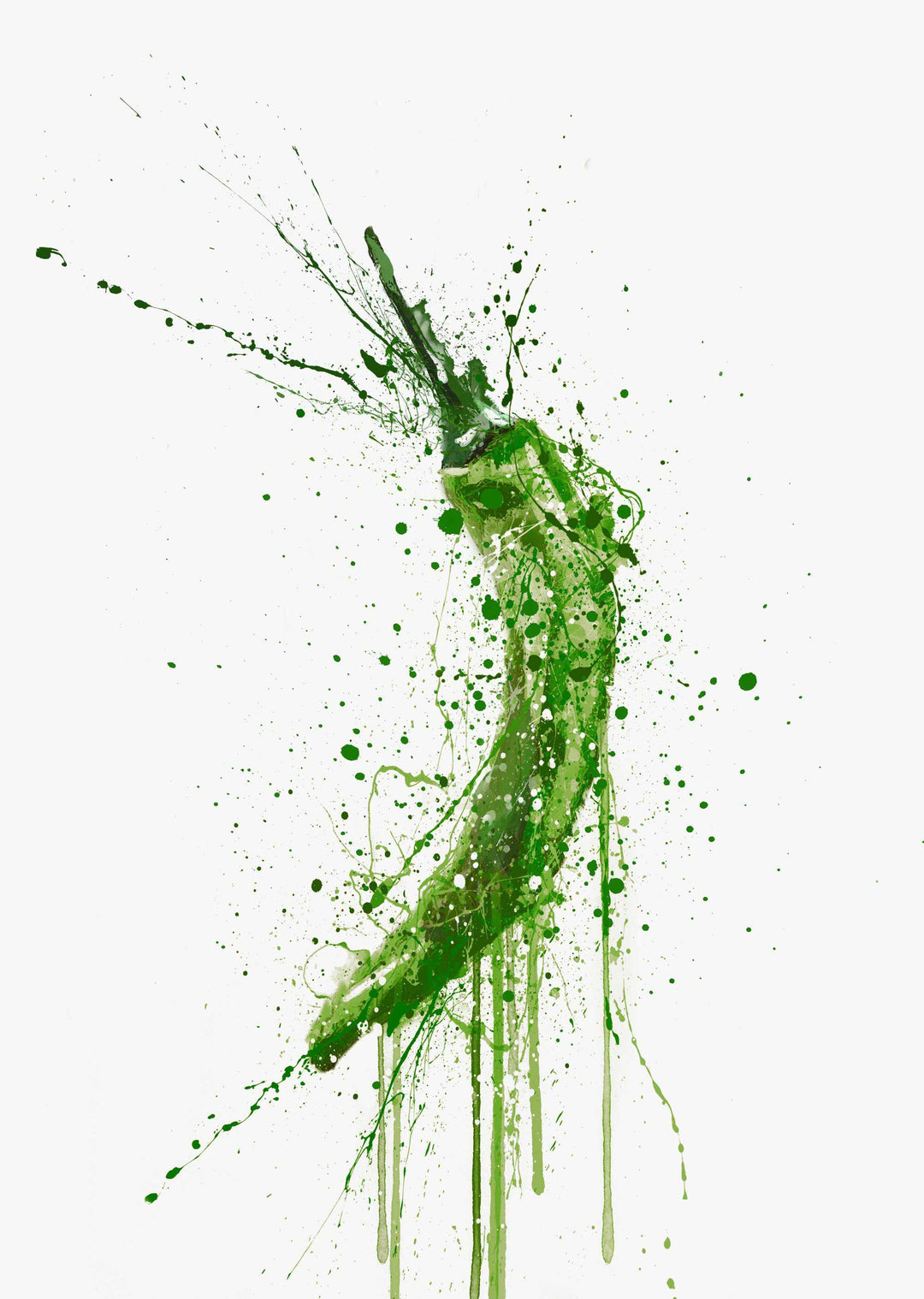 Green Chilli Wall Art Print-We Love Prints