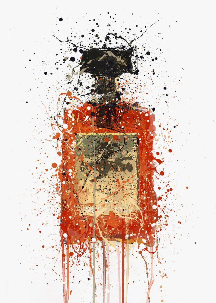Liquor Bottle Wall Art Print 'Almond'