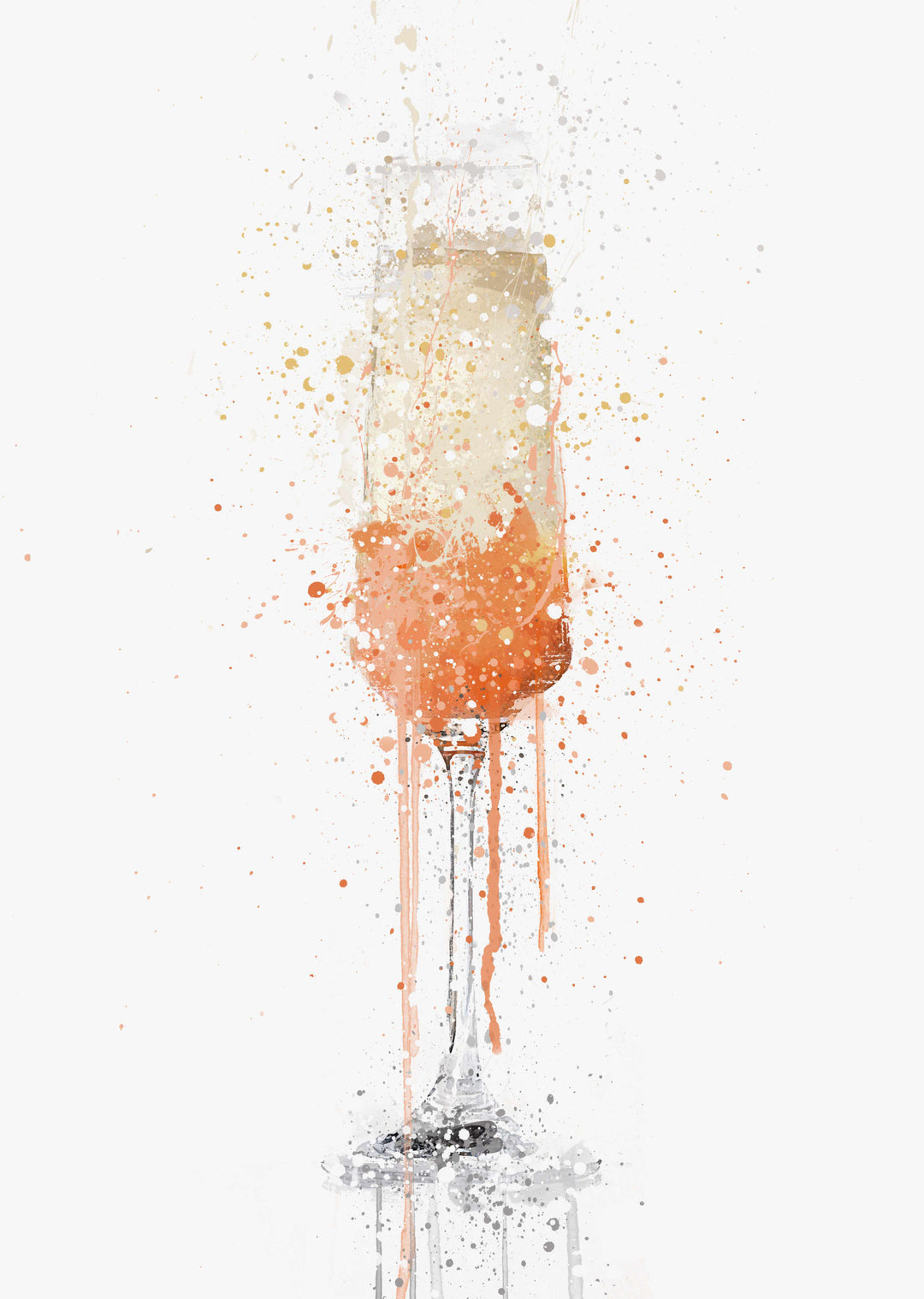 Peach Bellini Cocktail Wall Art Print-We Love Prints
