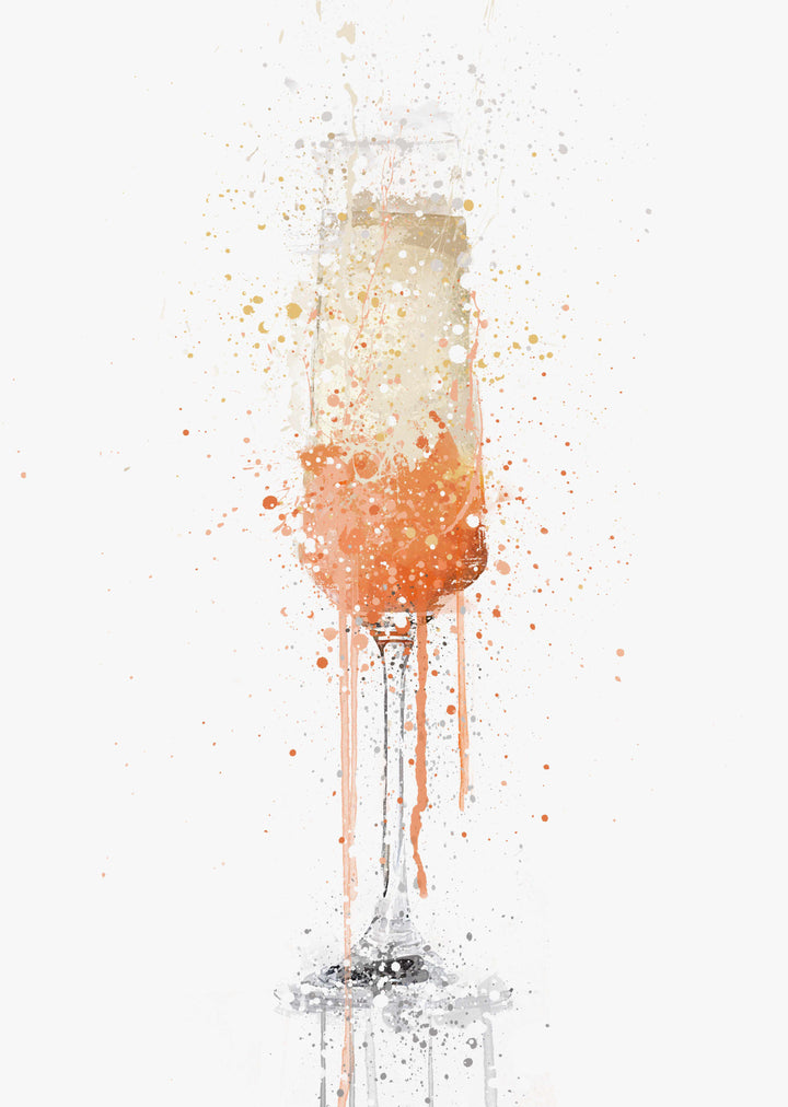 Peach Bellini Cocktail Wall Art Print-We Love Prints